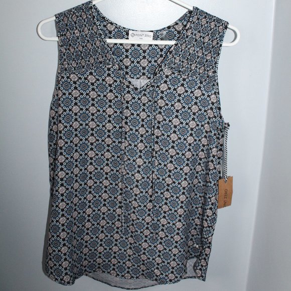 🍁5/$25🎃 Point Zero Size Small Blouse Tank New - Picture 1 of 3